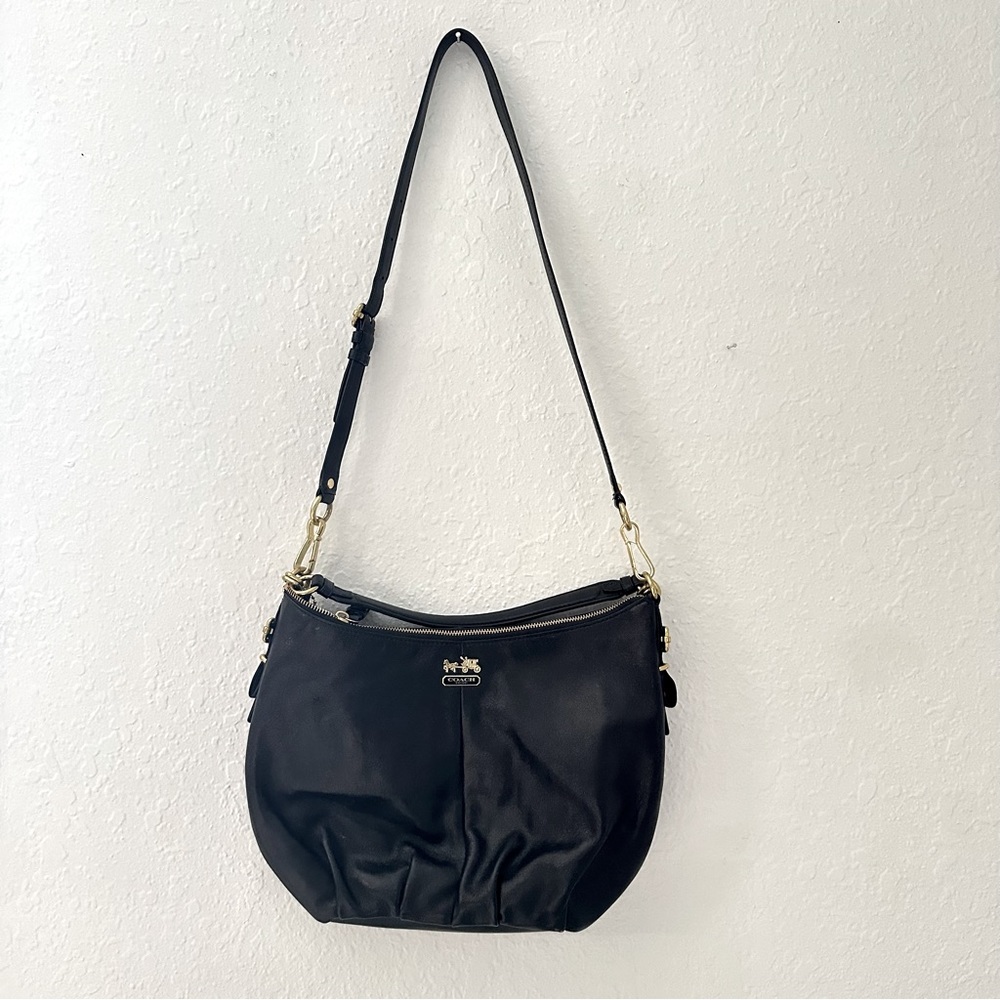 Coach Leather Madison Convertible Hobo Bag